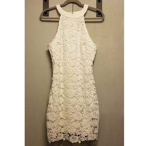 Lulu's Love Poem Lace Dress in Ivory (white)